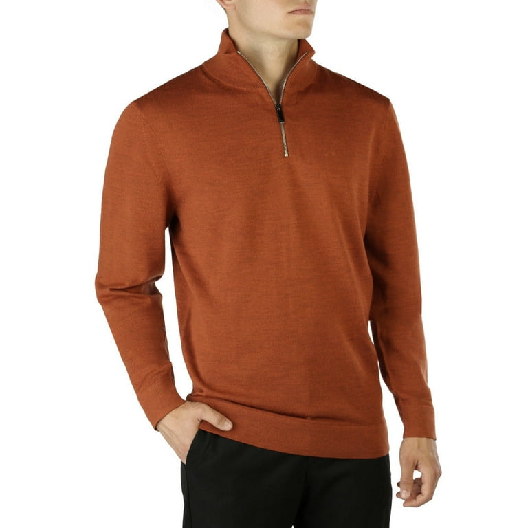 Turtleneck Calvin Klein Long Sleeve Solid Color Men s Sweatshirt