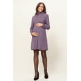 thumbnail image 1 of Turtleneck Long Sleeve Maternity Ribbed Knit Dress, 1 of 1