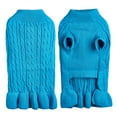thumbnail image 1 of Turtleneck Pet Sweater Dress - Ruffled, Knit, Warm, for Small Pets, Winter Wear, 1 of 6