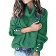 thumbnail image 1 of Turtleneck Pullover Sweaters for Womens Cowl Neck Long Sleeve Winter Chunky Slouchy Loose Fit Oversized Knit Sweaters, 1 of 5
