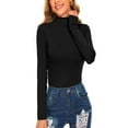 thumbnail image 1 of Turtleneck Shirt Women Long Sleeve Mock Neck Slim Fit Tops Base Layer Soft Lightweight Stretch Undershirts, 1 of 6
