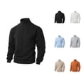 thumbnail image 1 of Turtleneck Sweater Men Long Sleeve Casual Basic Cable Knit Pullover Sweaters Fall Winter Clothes, 1 of 8