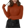 thumbnail image 1 of Turtleneck Sweater Women Sevevn Women's Turtleneck Sweater Long Sleeve Ribbed Fitted Casual Fall Fashion Knit Top, 1 of 8