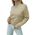 thumbnail image 1 of Turtleneck Sweater for Women - Soft & Cozy Oversized Knit, Effortless Style for Weekend Brunch, Fall Dates, and Casual Chic | Turtleneck Sweater, Sweater Tops for Women, 1 of 5