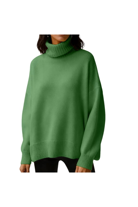 Turtleneck Sweater - Women's Warm High Neck Pullover, Cozy Layer for Ski Lodge, Winter Travel, and Cold Weather Comfort | Turtleneck Sweater Women, Turtleneck Sweater