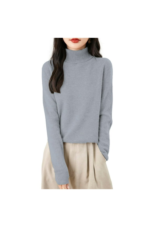 Turtleneck Sweater - Women's Warm High Neck Pullover, Cozy Layer for Ski Lodge, Winter Travel, and Cold Weather Comfort | Turtleneck Sweater Women, Turtleneck Sweater