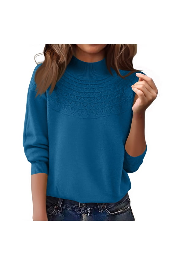 Turtleneck Sweater - Women's Warm High Neck Pullover, Cozy Layer for Ski Lodge, Winter Travel, and Cold Weather Comfort | Turtleneck Sweater Women, Turtleneck Sweater