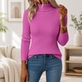 thumbnail image 1 of Turtleneck Sweater for Women Long Sleeve Slim Fit Lightweight Base Layer Knit Tops, XL, 1 of 6