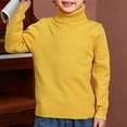 thumbnail image 1 of Turtleneck Sweaters for Boys Girls Long Sleeve Shirts Size 3-14 Toddlers Teens Casual Solid Color Pullover Stretchy Slim Thicked Warm Knitted Tops, 1 of 3