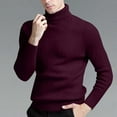 thumbnail image 1 of Turtleneck Sweaters for Men Athletic Top Cable Knit Muscle Shirt Casual Stretchy Layering Blouse,M-3XL, 1 of 4