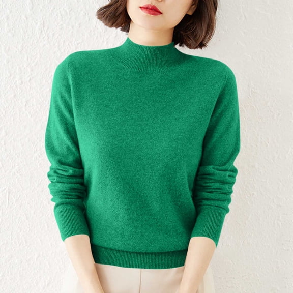 Turtleneck Sweaters for Petite Women Long Sleeve Trendy Casual Lightweight Comfy Layering Top S-3XL