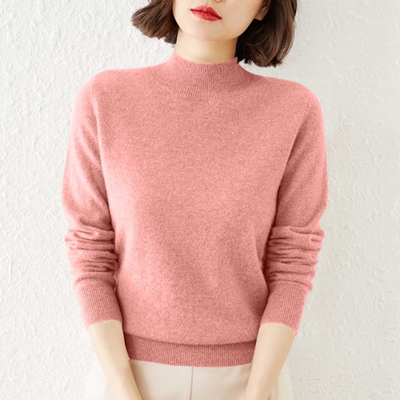 Turtleneck Sweaters for Petite Women Long Sleeve Trendy Casual Lightweight Comfy Layering Top S-3XL