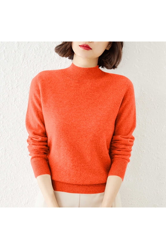 Turtleneck Sweaters for Petite Women Long Sleeve Trendy Casual Lightweight Comfy Layering Top