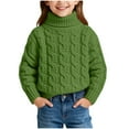 thumbnail image 1 of Turtleneck Sweaters for Toddler Kid Soft Cable Knit Pullover Long Sleeve Tops Boys Girls Winter Clothes (4 Years, Green), 1 of 6