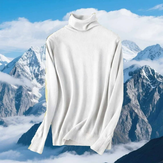 Turtleneck Tops for Women Long Sleeve Dressy Knit Shirt Fall Winter Slim Fit Pullovers