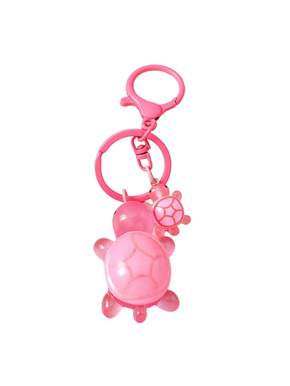 Turtles Charm Keychain Handmade Plastic Keychain Versatile Bag Decoration-pink