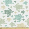 thumbnail image 1 of Ambesonne Turtles Fabric by the Yard Upholstery, Repeating Animals Print, 3 Yards, Seafoam and Grey Yellow, 1 of 4
