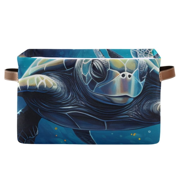 Turtles Fish Sea Storage Bins Baskets With Handles Storage Box Clothes Organizer Organization Toys