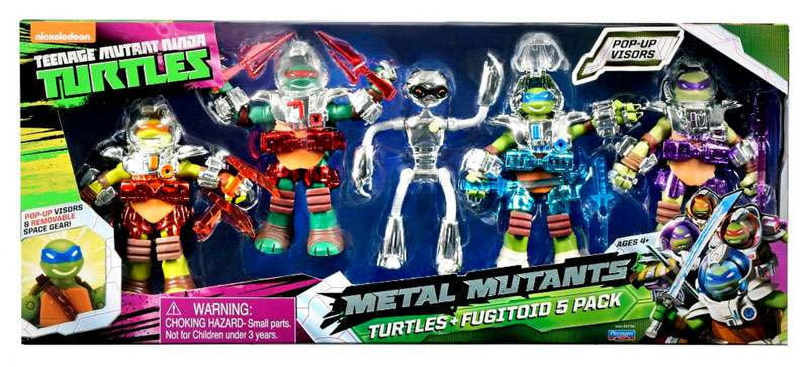 Turtles + Fugitoid Action Figure 5-Pack Metal Mutants - Walmart.com