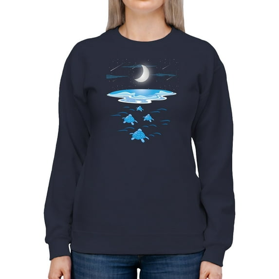 Turtles Going To The Ocean Sweatshirt Women -GoatDeals Designs, Female x-Large