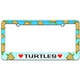 thumbnail image 1 of Turtles Love with Hearts License Plate Tag Frame, Multiple Colors, 1 of 1