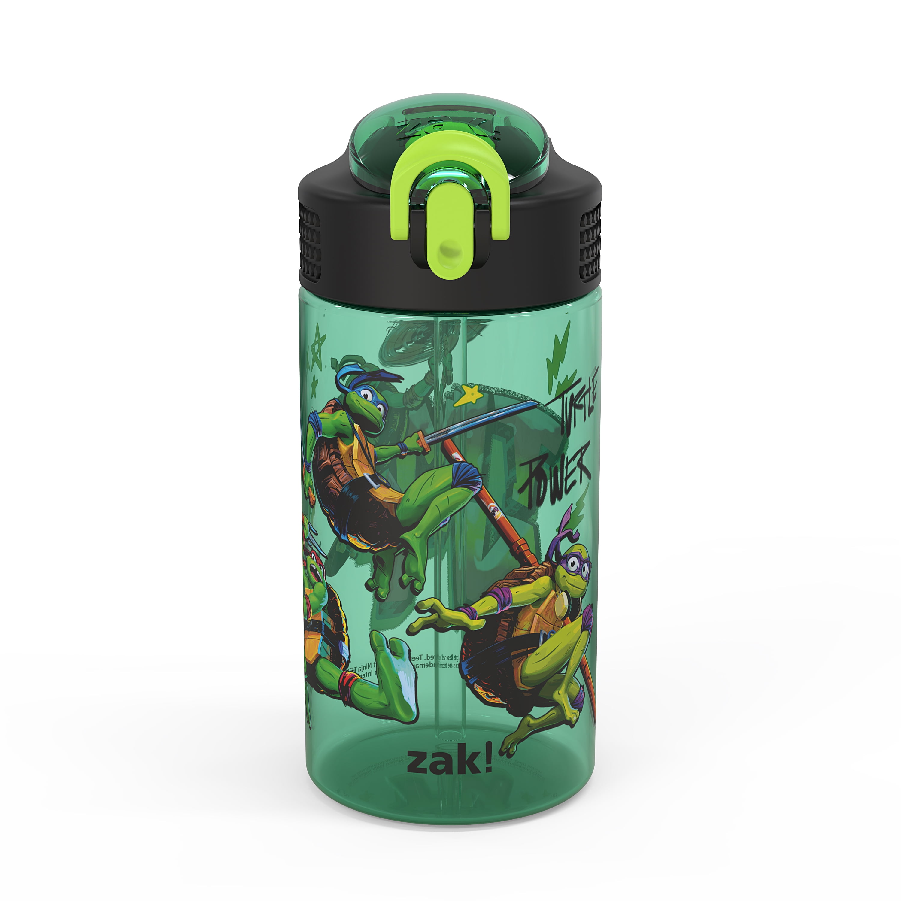 Teenage Mutant Ninja Turtles Water Bottle With Flip-Up Straw Holds