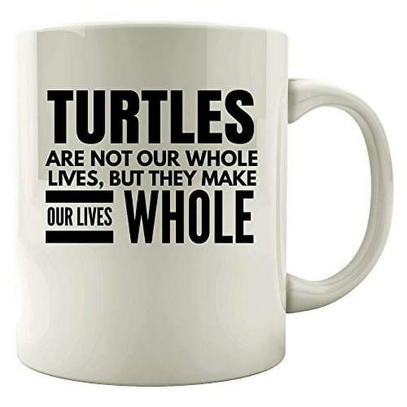 Turtles 11 oz Coffee Mug - Tortoise Lover's Reptile Theme White Ceramic Gift