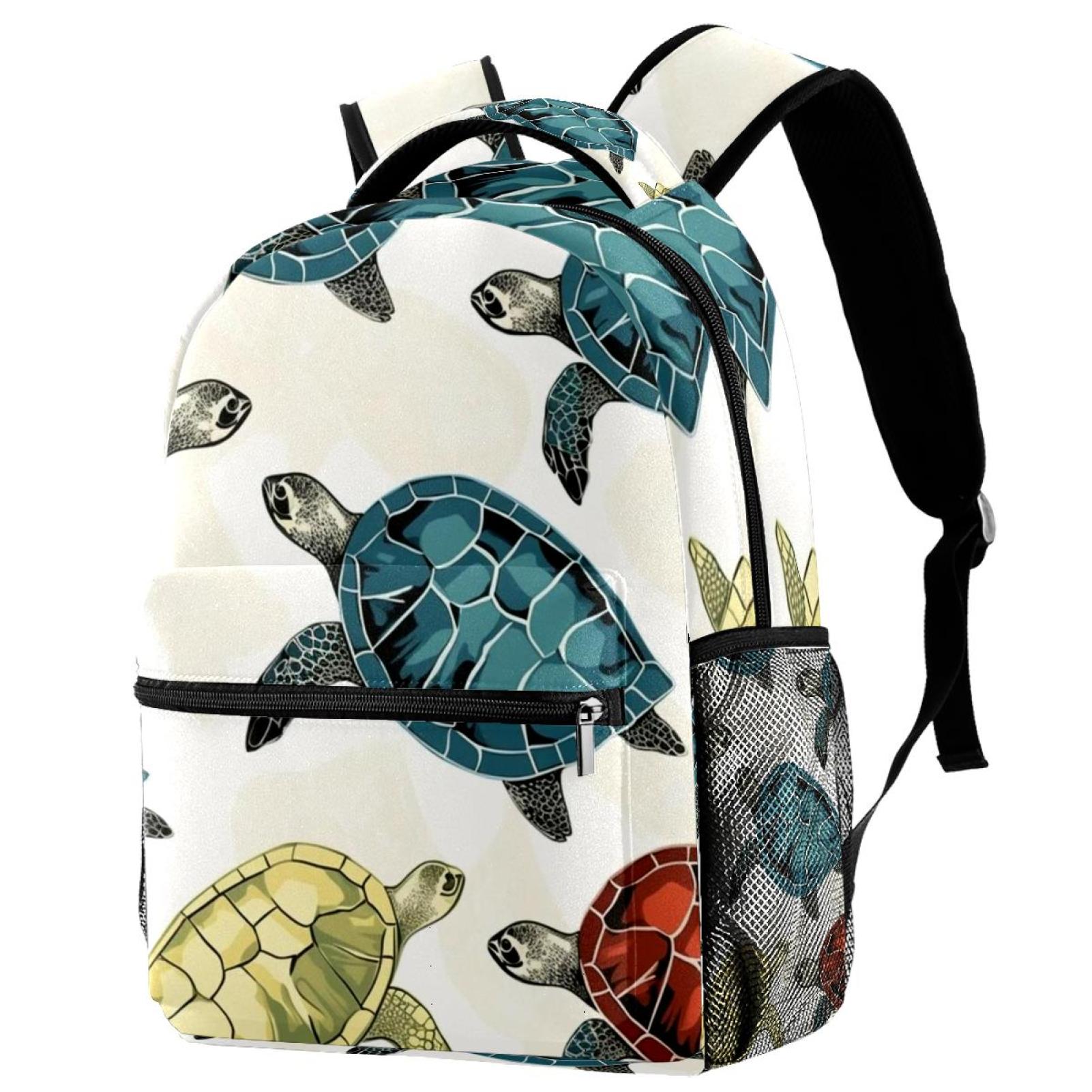 Turtles Seamless Pretty Pattern Casual Backpacks Lightweight Premium ...
