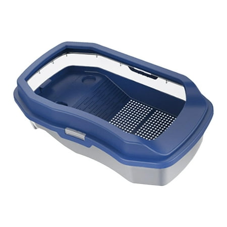 Turtles Tank Aquarium, Turtle Habitat Pets Accessories Terrapin Lake Feeding Box, Reptiles Tank Reptile Habitat for Hermit , Pet Turtle Blue