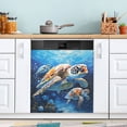 thumbnail image 1 of Turtles in Ocean Magnetic Dishwasher Cover Magnet Refrigerator Dishwashers Sticker Kitchen Decorative Art Panel Decal 23"x26", 1 of 6