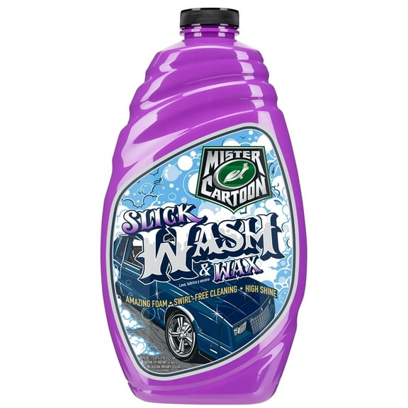 Turtlewax 54253 Mr Cartoon: Slick Wash & Wax 48 Oz
