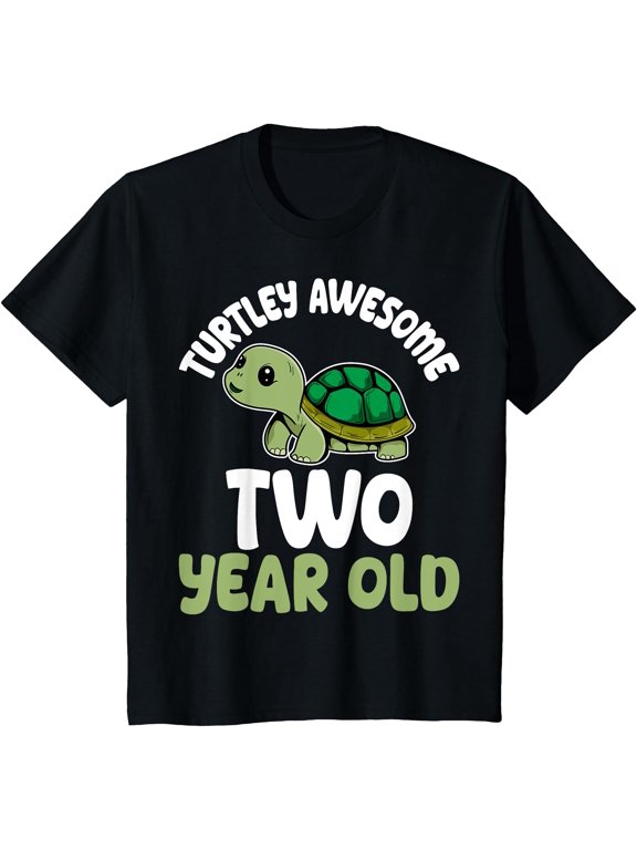 Turtley Awesome Two Years Old 2Nd Birthday Party Turtle T-Shirt