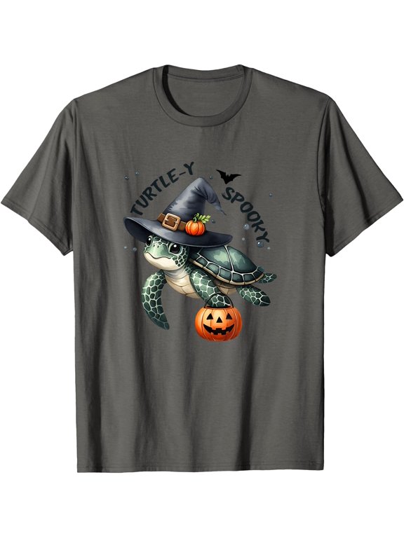 Turtley Spooky Cute Sea Turtle Witches Hat Halloween T-Shirt