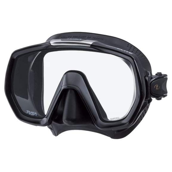 TUSA Adult Unisex Freedom Elite Black/Black Silicone Diving Mask (M-1003QB-BK)