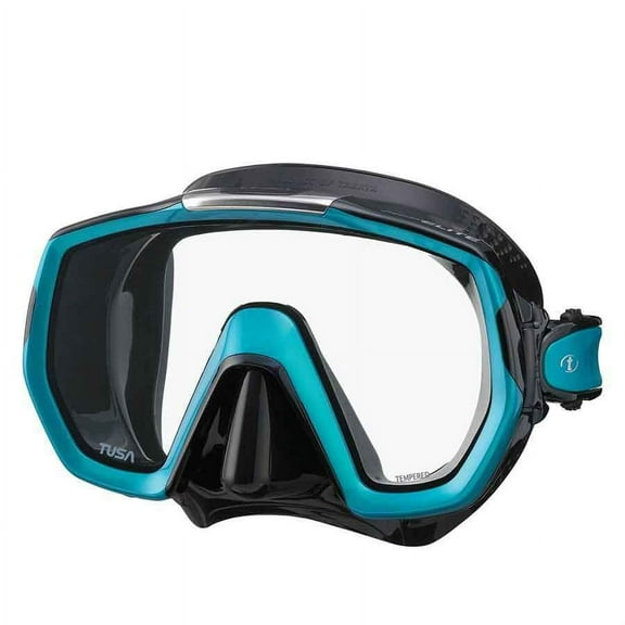 Tusa Freedom Elite Scuba Mask - Black/Ocean Green