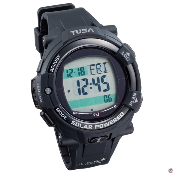 Tusa IQ-1204 Solar Powered/BlueTooth Scuba Computer Black