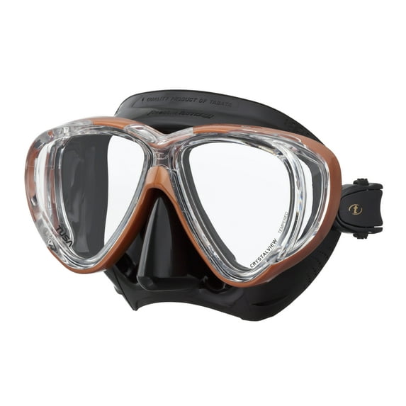 Tusa M-41 FREEDOM QUAD Scuba Diving Mask Black Skirt - Bronze