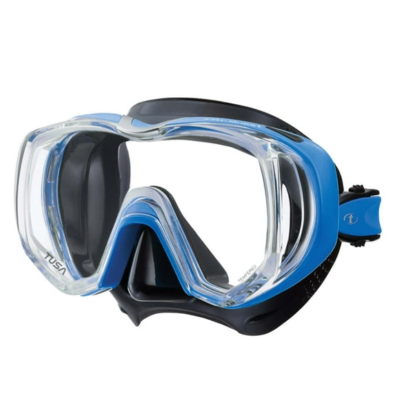 Tusa Tri-Quest Mask - Black/Fish Tail Blue