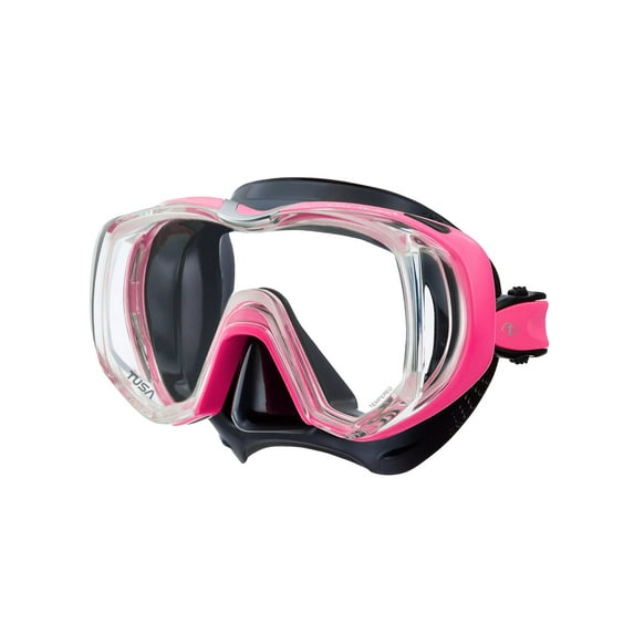 Tusa Tri-Quest Scuba Mask - BlackHot Pink