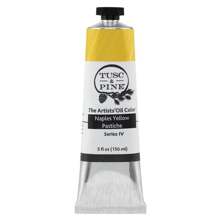 Tusc & Pine Artist Oil Paint - Naples Yellow Pastiche (Hue), 40 ml, Non-Yellowing, Rich & Creamy Consistency, Maximum Pigment Load, Small Batch Milled Oil Paints Made in the USA