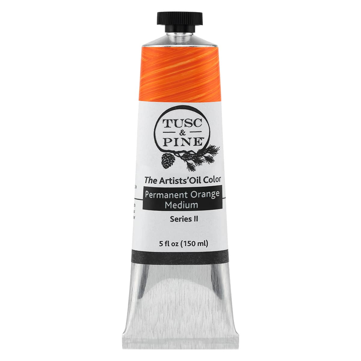 Tusc & Pine Artist Oil Paint - Permanent Orange Medium, 150 ml, Non-Yellowing, Rich & Creamy Consistency, Maximum Pigment Load, Small Batch Milled Oil Paints Made in the USA for Professional Artists