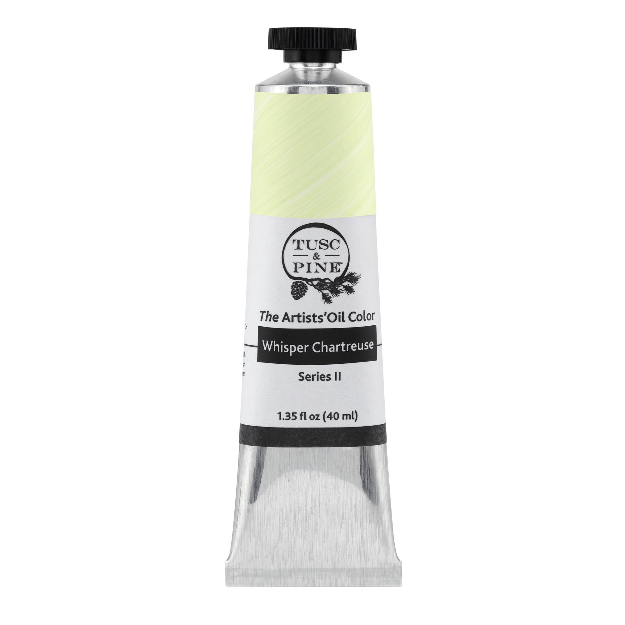 Tusc & Pine Artist Oil Paint - Whisper Chartreuse, 40 ml,  Non-Yellowing, Rich & Creamy Consistency, Maximum Pigment Load, Small Batch Milled Oil Paints Made in the USA for Professional Artists