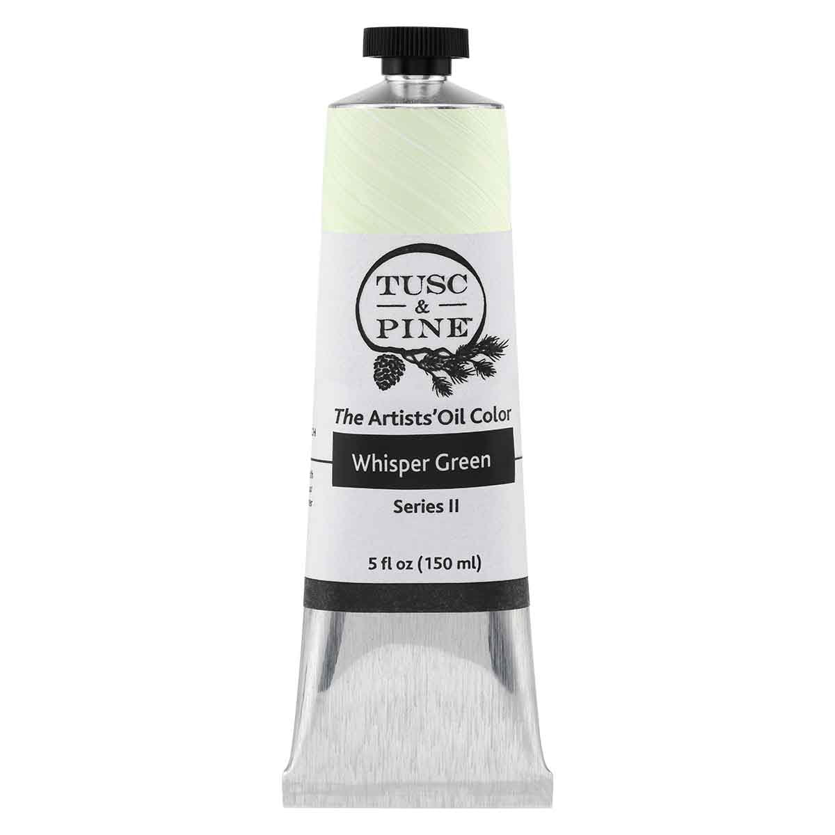 Tusc & Pine Artist Oil Paint - Whisper Green, 150 ml,  Non-Yellowing, Rich & Creamy Consistency, Maximum Pigment Load, Small Batch Milled Oil Paints Made in the USA for Professional Artists