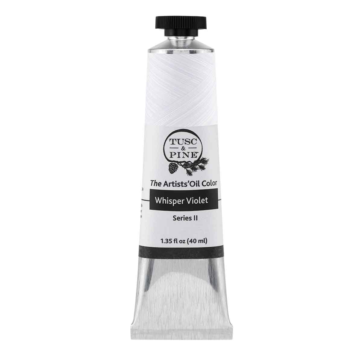 Tusc & Pine Artist Oil Paint - Whisper Violet, 40 ml,  Non-Yellowing, Rich & Creamy Consistency, Maximum Pigment Load, Small Batch Milled Oil Paints Made in the USA for Professional Artists