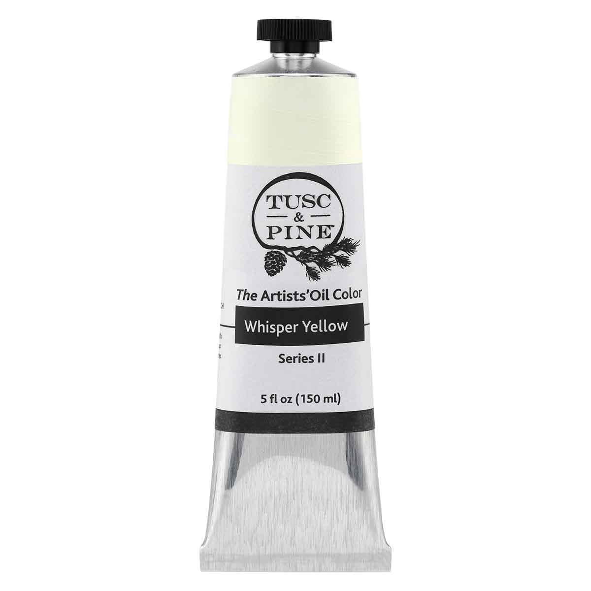 Tusc & Pine Artist Oil Paint - Whisper Yellow, 150 ml,  Non-Yellowing, Rich & Creamy Consistency, Maximum Pigment Load, Small Batch Milled Oil Paints Made in the USA for Professional Artists