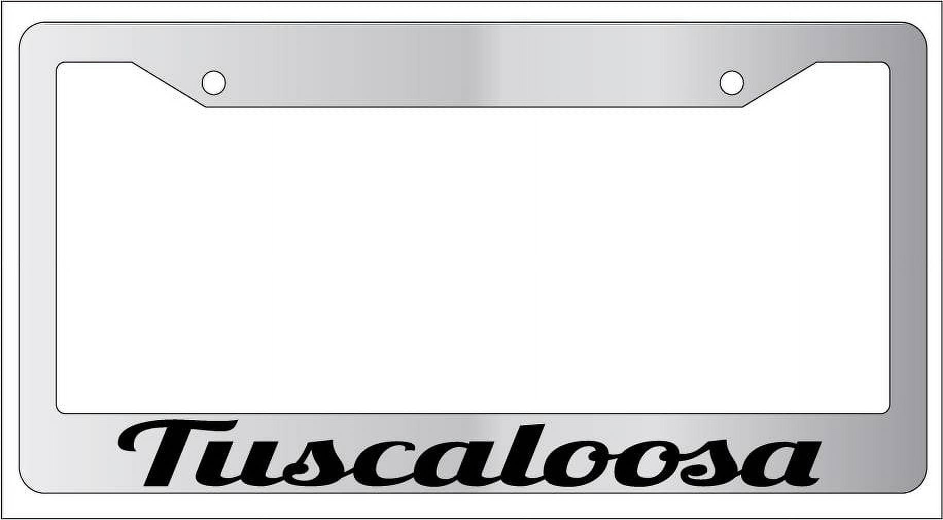 Tuscaloosa Chrome Plastic License Plate Frame City State