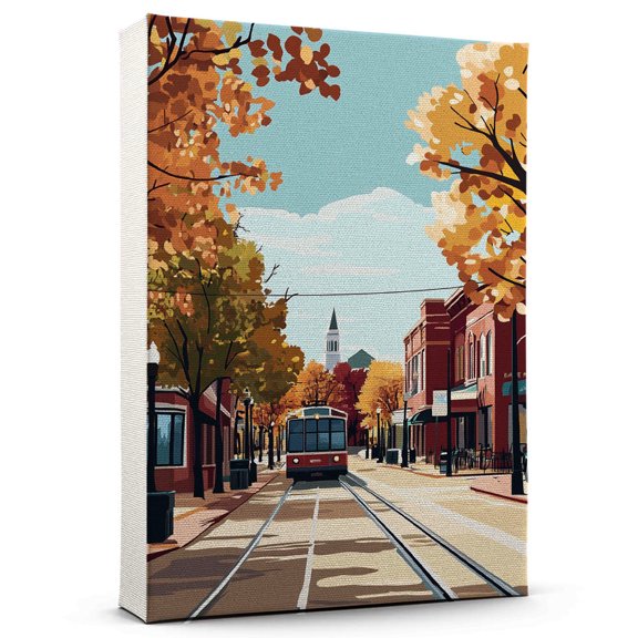 Tuscaloosa Vintage Travel Canvass, Alabama Canvas Wall Art, Tuscaloosa Canvas Wall Art, Alabama Wall Art Picture Print Decor - 105AZ1416