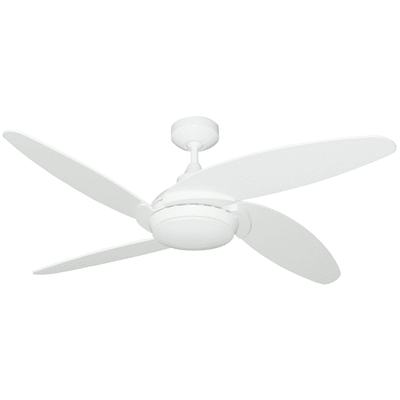 Tuscan 52 in. Pure White Ceiling Fan and LED Light with Remote Control