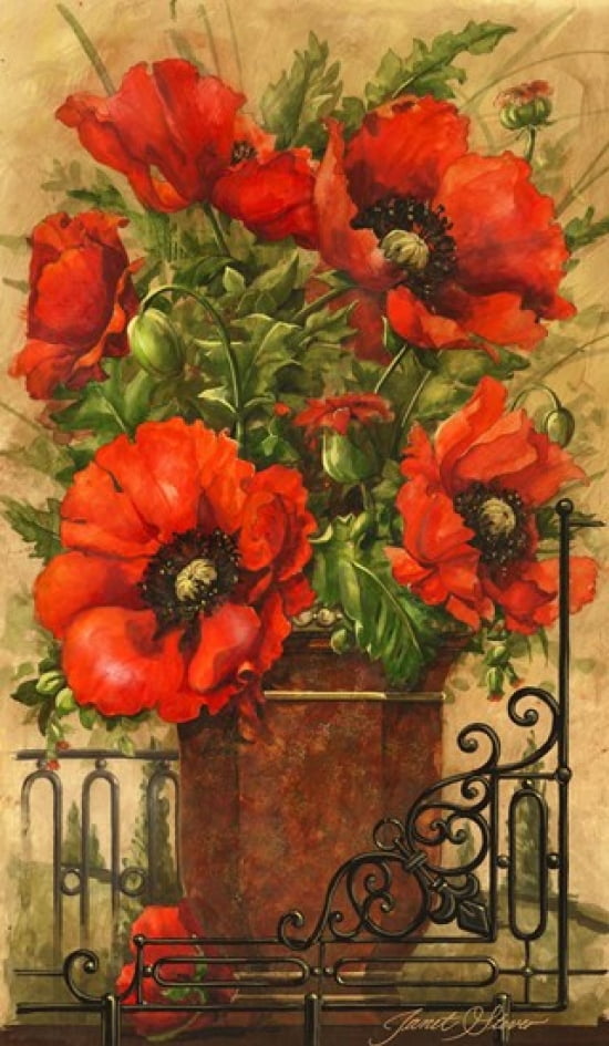 Tuscan Bouquet II Canvas Art - Janet Stever (16 x 28)