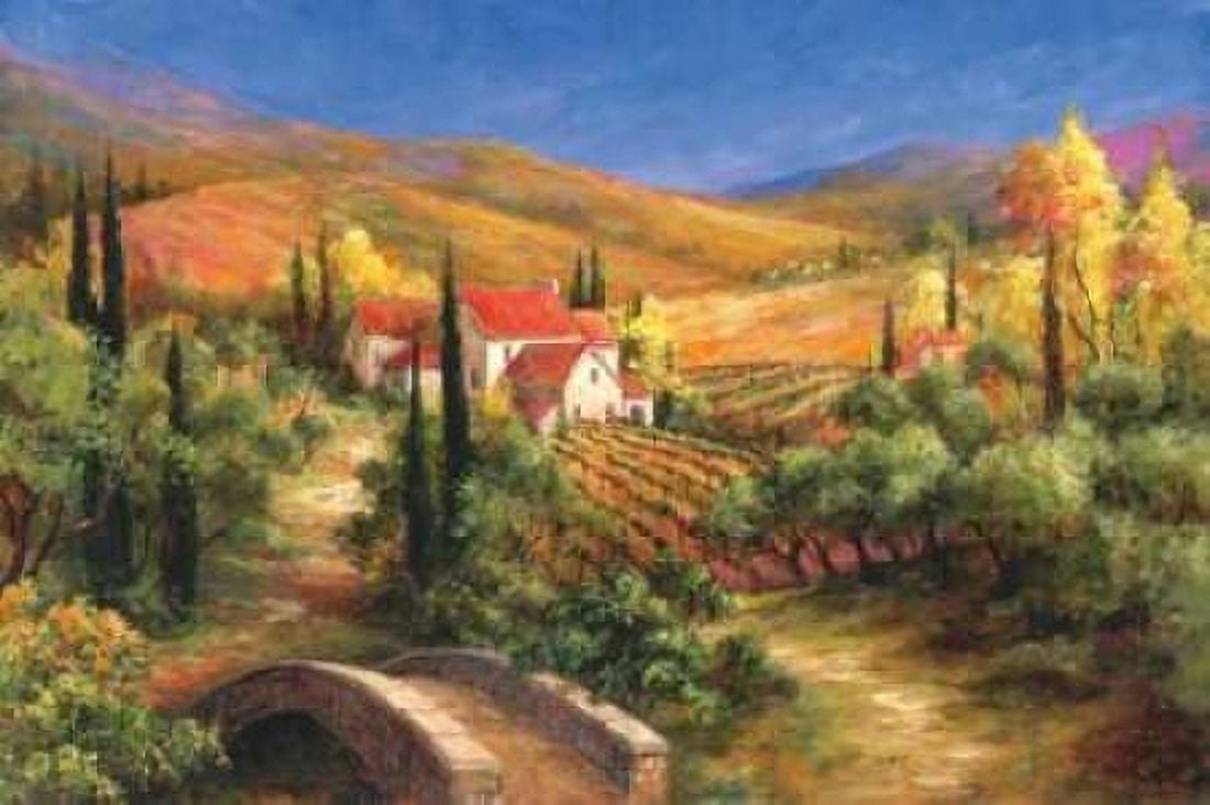 Tuscan Bridge Canvas Art - Art Fronckowiak (20 x 28)
